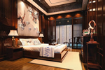 开盛木门：中式风格卧室搭配和表现形式